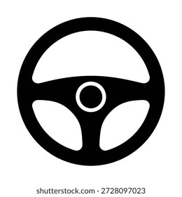 Das Lenkrad ist ein grafisches Symbol, das das Fahren, den Transport und die Fahrzeugsteuerung darstellt.
