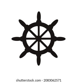 Steering wheel. Hand drawn vector icon. Isolated on white background