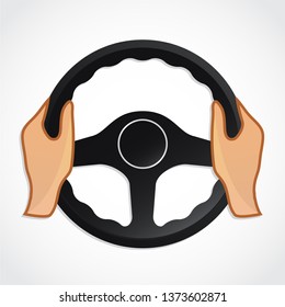 steering wheel with hands/ symbol