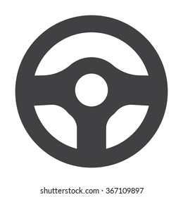 Steering Wheel Icon. 