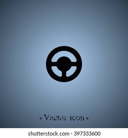 Steering wheel icon.
