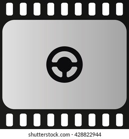 Steering wheel icon.