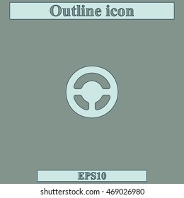 Steering wheel icon.