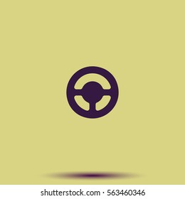 Steering wheel icon.