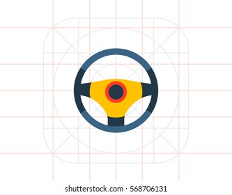 Steering wheel icon
