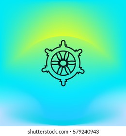 steering wheel. icon