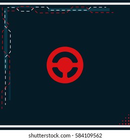 Steering wheel icon.