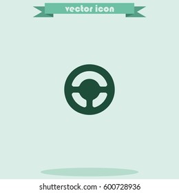 Steering wheel icon.