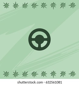 Steering wheel icon.