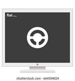 Steering wheel icon.
