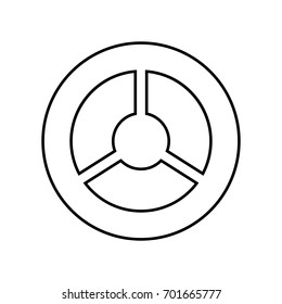 Steering wheel icon .