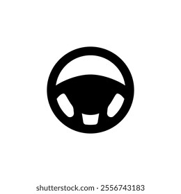 Steering wheel icon. Automobile steer wheel illustration on white background