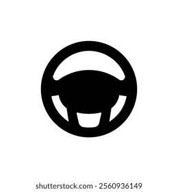 Steering wheel icon. Automobile steer wheel illustration on white background