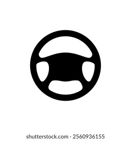 Steering wheel icon. Automobile steer wheel illustration on white background