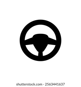 Steering wheel icon. Automobile steer wheel illustration on white background