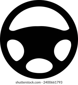 Icono del volante de dirección. Icono de vehículo, vector automático Plano. Automóvil, máquina, símbolo de unidad. Signo de estilo plano para concepto móvil y diseño web. Ilustración del símbolo de la rueda aislada en el fondo transparente.