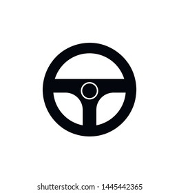 Steering wheel icon. Car and drive or driver symbol. Vector illustration.