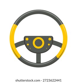 Ícone do volante. Ícone de vetor de volante de desenhos animados para web design