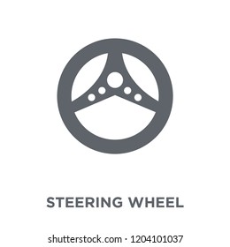 Steering wheel icon. Steering wheel design concept from Entertainment collection. Simple element vector illustration on white background.