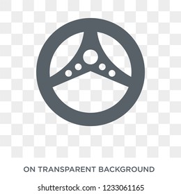 Steering wheel icon. Steering wheel design concept from Entertainment collection. Simple element vector illustration on transparent background.