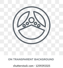 Steering wheel icon. Steering wheel design concept from Entertainment collection. Simple element vector illustration on transparent background.