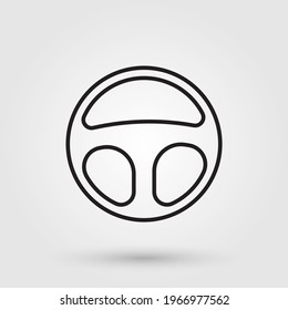 Steering wheel icon. Design element for games, websites, apps and UI design.