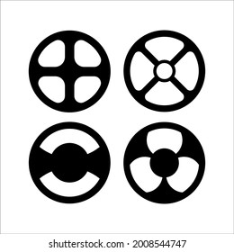 STEERING WHEEL icon design template illustration