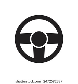 Steering wheel icon design template isolated illustration