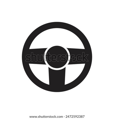 Steering wheel icon design template isolated illustration