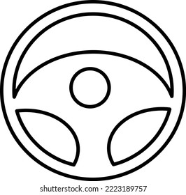 Steering wheel icon design trendy on white background 