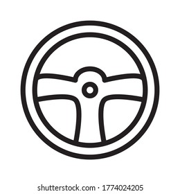 Steering Wheel Icon Design Vector Template