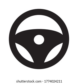 Steering Wheel Icon Design Vector Template