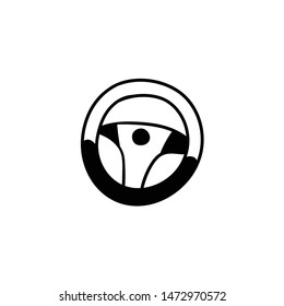 steering wheel icon doodle hand drawing 