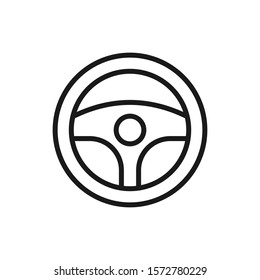 Steering wheel icon. Driving wheel, car steering illustration for perfect mobile and web UI design