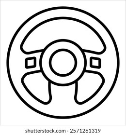 Steering Wheel Icon Element For Design