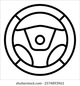 Steering Wheel Icon Element For Design