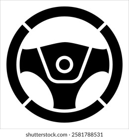 Steering Wheel Icon Element For Design