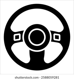 Steering Wheel Icon Element For Design