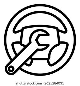 Steering Wheel Icon Element For Design