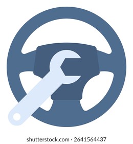 Steering Wheel Icon Element For Design