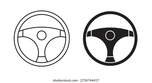 Lenkradsymbol. gefülltes Flachschild für mobiles Konzept und Webdesign