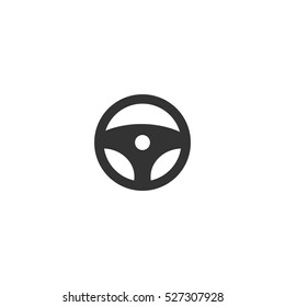 Steering Wheel icon flat. Illustration isolated vector sign symbol