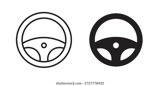 Lenkradsymbol flach und Schlagsammlung für ui ux work.
