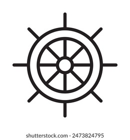 Steering Wheel Icon Ideal for Automotive and Navigation Themes