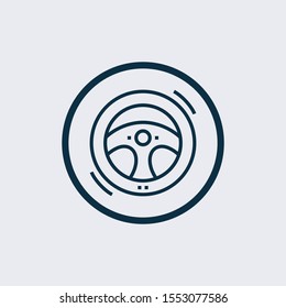 steering wheel icon isolated on white background from motor sports collection. steering wheel icon trendy and modern steering wheel symbol for logo, web, app