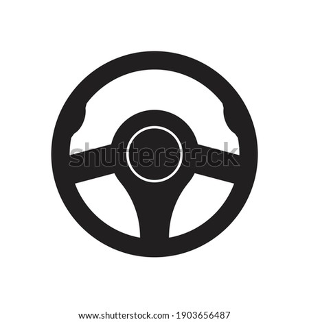 Steering wheel icon. isolated on white background. Vector illustration.