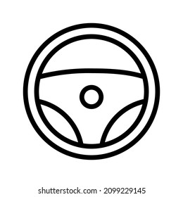 steering wheel icon line style vector