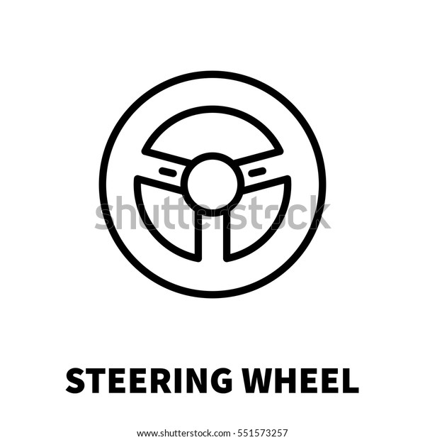 Steering wheel icon or logo in\
modern line style. High quality black outline pictogram for web\
site design and mobile apps. Vector illustration on a white\
background.