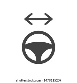 steering wheel icon logo template