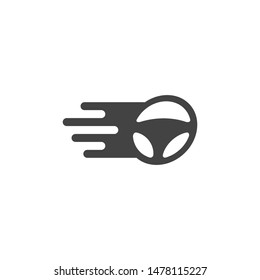 steering wheel icon logo template